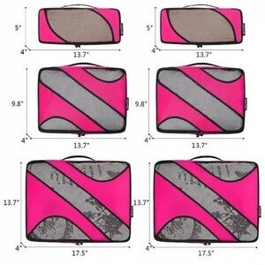 BAGAIL Red Travel Packing Cube Luggage Organizer Set of 6 NEW Sealed